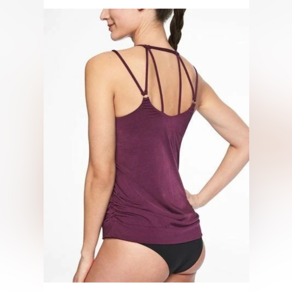 Athleta Aqualuxe tankini blousy in bloom